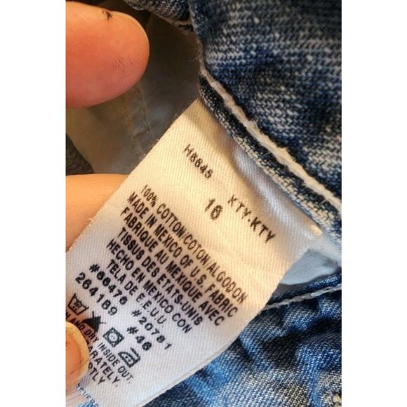Vintage Y2K Tommy Hilfiger Women’s Sx 16 Demin Jean Shorts 100 Cotton 6 Pocket - Picture 6 of 11